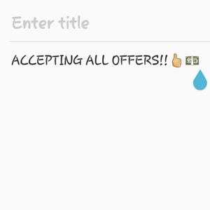 Accepting all offers